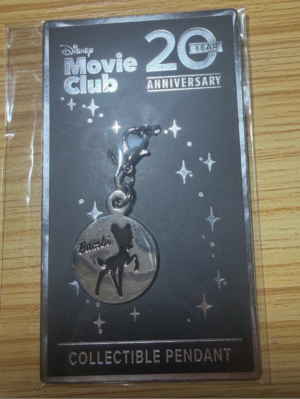 Disney Movie Club 20th Anniversary Silver Bambi Collectible Pendant